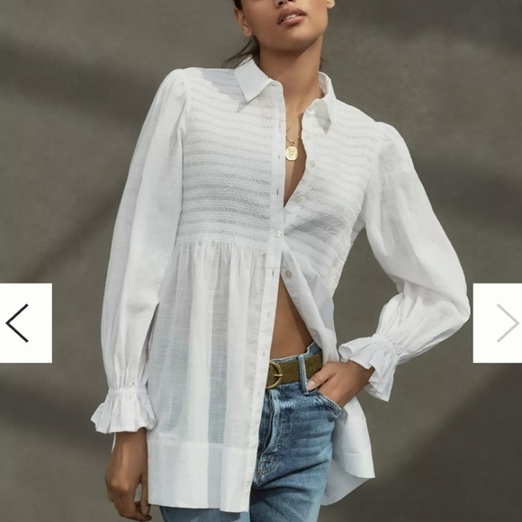 Anthropologie Vicki Smocked Tunic - Picture 3 of 13